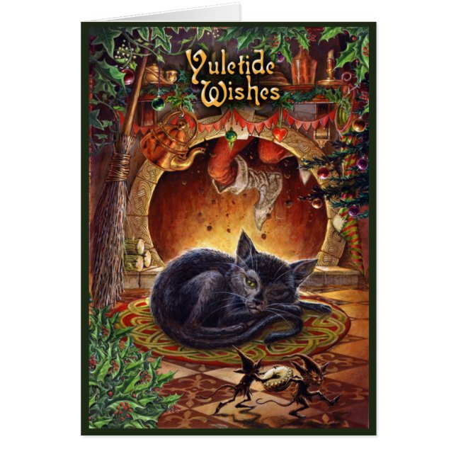 Opmerking Kaart: Yule Blessings (Voorkant)