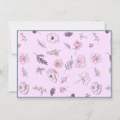 Opmerking Kaarten Flatant Matig Botanisch Roze (Achterkant)
