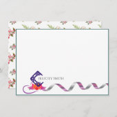 Opmerking Kaarten Flatant Matig Logo Botanisch Roz (Voorkant / Achterkant)