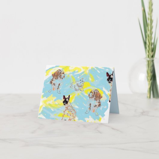 Opmerking: Kat en hond Bedankkaart (Voorkant)