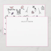 Opmerking: legant Flat Modern Botanisch Patroon Bedankkaart (Voorkant / Achterkant)