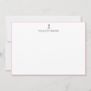 Opmerking: legant Flat Modern Botanisch Patroon Bedankkaart