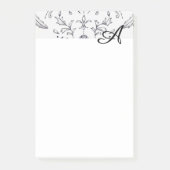 Opmerking: legant Initiaal Damask 4 x 6 Post-it® Notes (Voorkant)