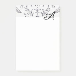 Opmerking: legant Initiaal Damask 4 x 6 Post-it® Notes