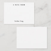 Opmerking Notitiekaartje (Voorkant / Achterkant)