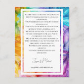 Opmerking op cadeaukaart Eetherische Bloom Informatiekaartje (Achterkant)