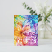 Opmerking op cadeaukaart Eetherische Bloom Informatiekaartje (Staand voorkant)