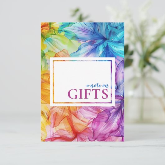 Opmerking op GIFTS kaart Eetherische Bloom (Staand voorkant)