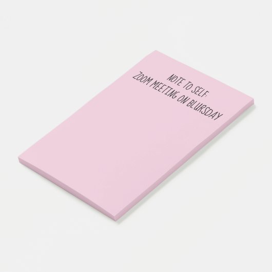 Opmerking: 'Opmerking voor zichzelf' Funny Blursda Post-it® Notes (Schuin)