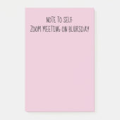 Opmerking: 'Opmerking voor zichzelf' Funny Blursda Post-it® Notes (Voorkant)
