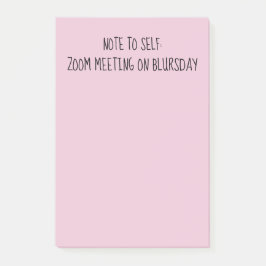 Opmerking: 'Opmerking voor zichzelf' Funny Blursda Post-it® Notes