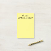 Opmerking: 'Opmerking voor zichzelf' Funny Blursda Post-it® Notes (Op bureau)