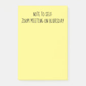 Opmerking: 'Opmerking voor zichzelf' Funny Blursda Post-it® Notes (Voorkant)