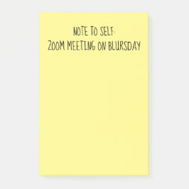 Opmerking: 'Opmerking voor zichzelf' Funny Blursda Post-it® Notes