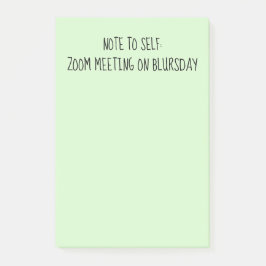 Opmerking: 'Opmerking voor zichzelf' Funny Blursda Post-it® Notes