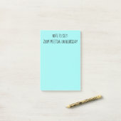 Opmerking: 'Opmerking voor zichzelf' Funny Blursda Post-it® Notes (Op bureau)