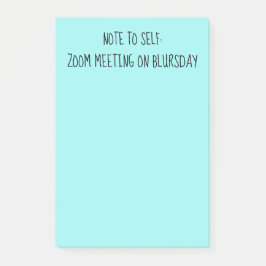 Opmerking: 'Opmerking voor zichzelf' Funny Blursda Post-it® Notes