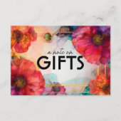 Opmerking over geschenken Scarlet Petal Elegance Informatiekaartje (Voorkant)