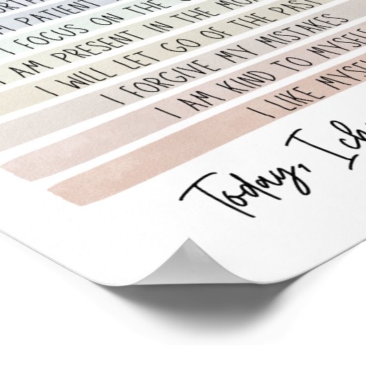 Opmerking over het Poster voor zelfbevestiging (Hoek)