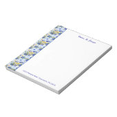 OPMERKING PAD Birds Blueberries Blue Yel CUSTOM Notitieblok (Linkerzijde)