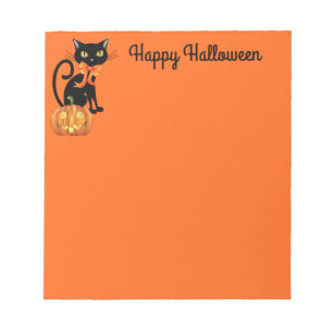 Opmerking: Pad-Halloween kat Notitieblok