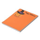 Opmerking: Pad-Halloween pompoenwitch Notitieblok (Linkerzijde)