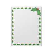 Opmerking: Pad-kerstHolly Notitieblok (Linkerzijde)