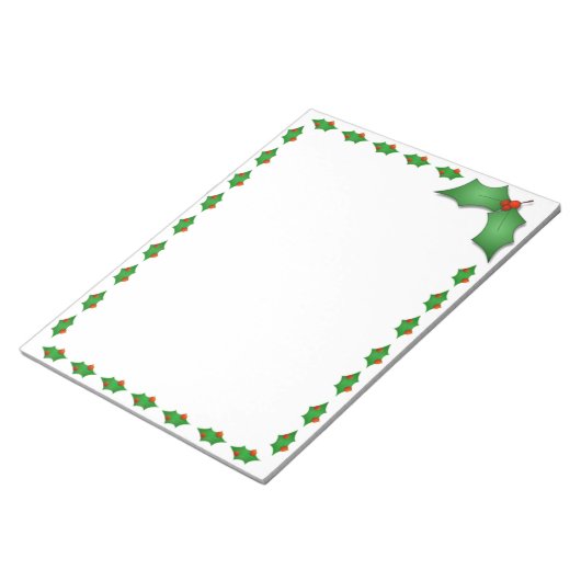 Opmerking: Pad-kerstHolly Notitieblok (Schuin)