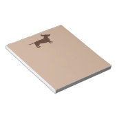 Opmerking: pad met Dachshund-koptekst Notitieblok (Schuin)