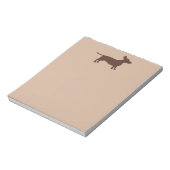 Opmerking: pad met Dachshund-koptekst Notitieblok (Linkerzijde)