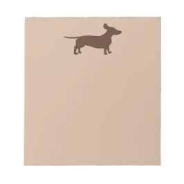 Opmerking: pad met Dachshund-koptekst Notitieblok