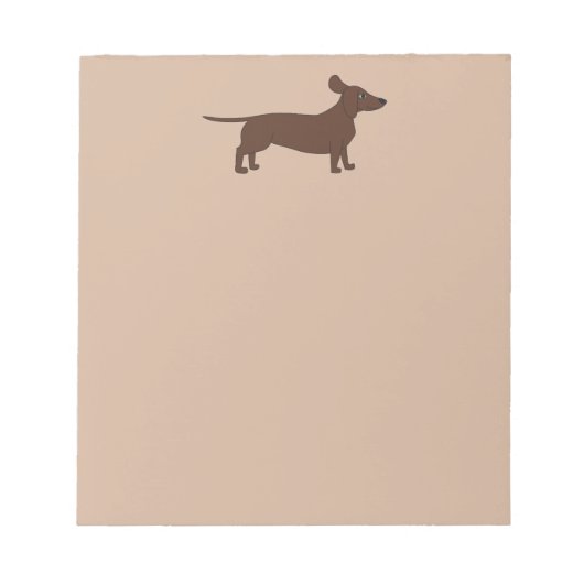 Opmerking: pad met Dachshund-koptekst Notitieblok (Voorkant)