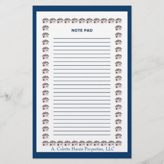 Opmerking Pad - Ontwerp 3 Briefpapier (Voorkant)