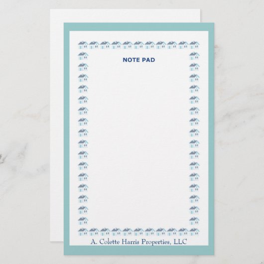 Opmerking Pad - Ontwerp 6 Briefpapier (Voorkant / Achterkant)