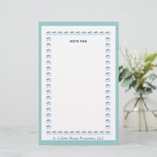 Opmerking Pad - Ontwerp 6 Briefpapier (Staand voorkant)