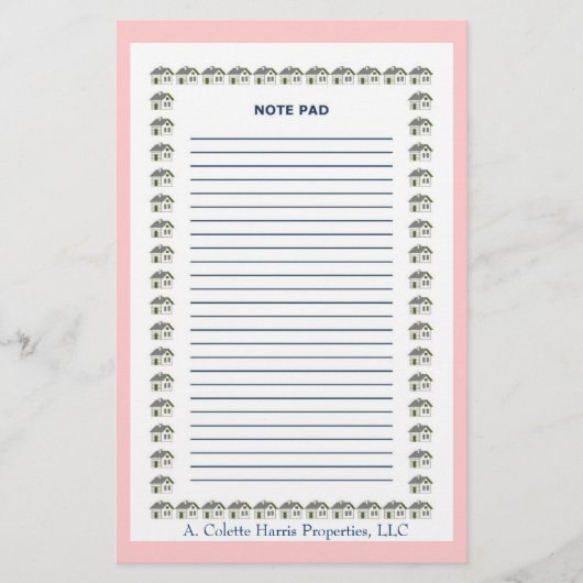 Opmerking Pad - Ontwerp 7 Briefpapier (Voorkant)