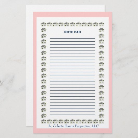 Opmerking Pad - Ontwerp 7 Briefpapier (Voorkant / Achterkant)