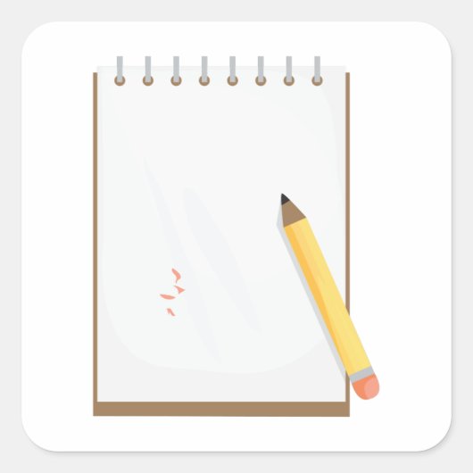 Opmerking Pad Vierkante Sticker (Voorkant)