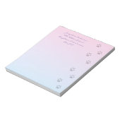 Opmerking: papier met kattenverf notitieblok (Linkerzijde)