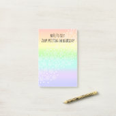 Opmerking: Rainbow Post-it Notes, zelf-Blursday Post-it® Notes (Op bureau)
