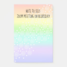 Opmerking: Rainbow Post-it Notes, zelf-Blursday Post-it® Notes