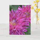 Opmerking: roze dahlias kaart (Gele Bloem)