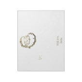 Opmerking: Santa Cute Gold en White Kerstmis Notitieblok (Linkerzijde)