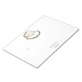 Opmerking: Santa Cute Gold en White Kerstmis Notitieblok (Schuin)