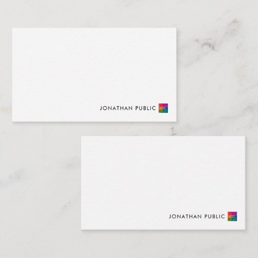 Opmerking: Sjabloon Jouw naam Business Logo hier (Voorkant / Achterkant)