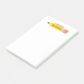Opmerking uit het leerkracht-potloodgeschenk post-it® notes (Schuin)