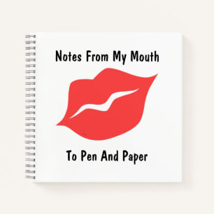 Opmerking uit mijn mond aan pen en papier notitieboek