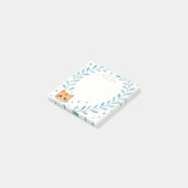 Opmerking van aangepaste naam met Schattige Oranje Post-it® Notes (Schuin)