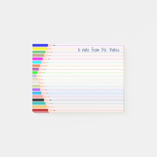Opmerking van Art Teacher gepersonaliseerde Sticky Post-it® Notes (Voorkant)