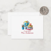 Opmerking van de docent notitiekaartje (Voorkant / Achterkant in situ)